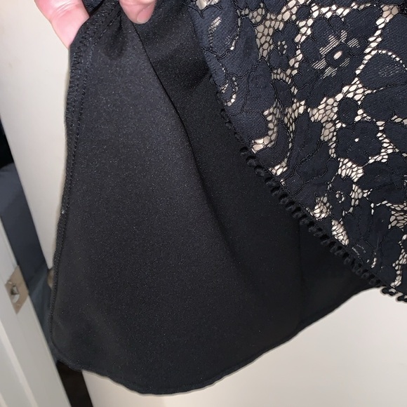 NWT Vince Camuto Black Lace Dress with Nude Underlay. 3/4 sleeve. Fully lined. - Picture 8 of 13